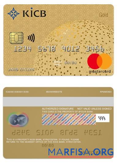 Кыргызстан KICB Банковский gold mastercard предпросмотр
