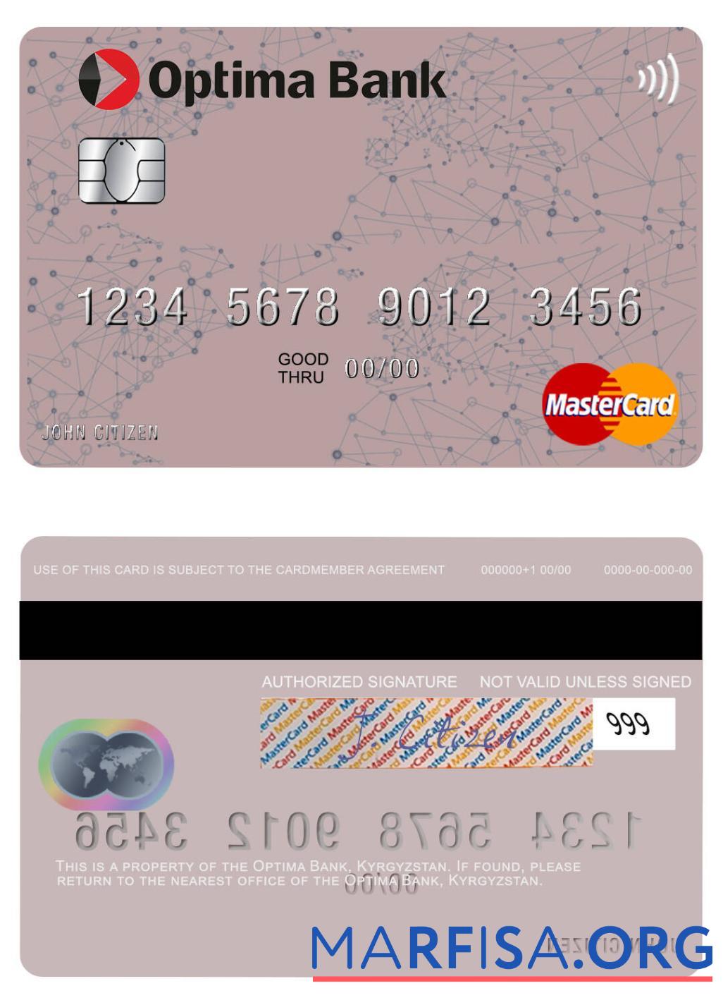 Кыргызстан Optima Банковский mastercard предпросмотр