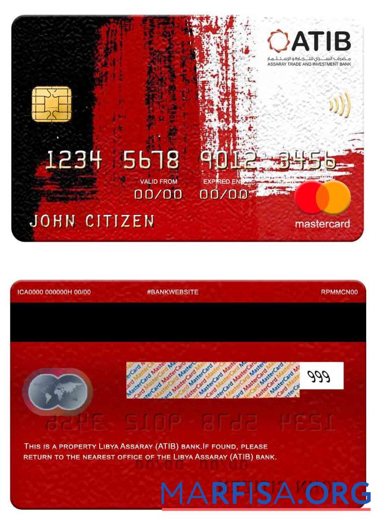 Ливия Assaray (ATIB) Банковский mastercard предпросмотр