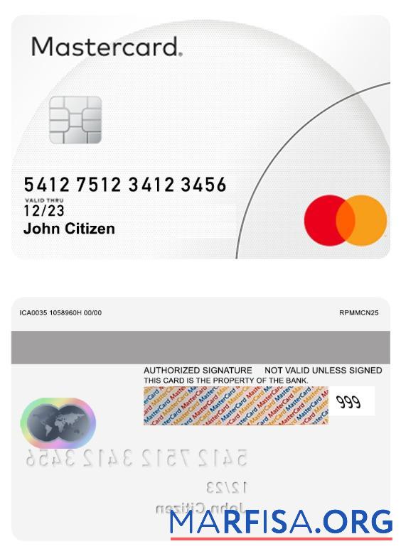 Mastercard Образец PSD classic Дизайн дизайн