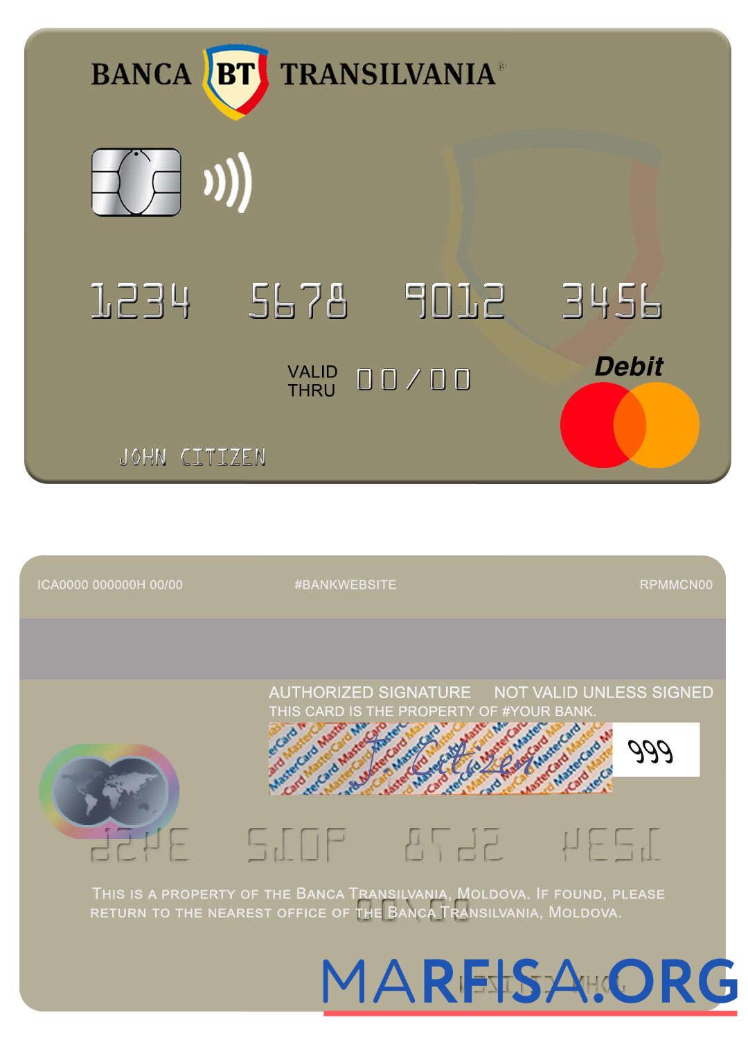 Молдова Banca Transilvania mastercard предпросмотр