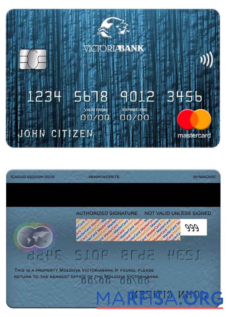 Молдова Victoriabank mastercard дизайн