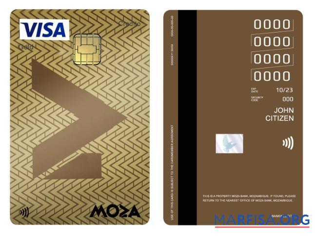 Мозамбик Moza Банковский Виза gold Кредит vertical Карта шаблон