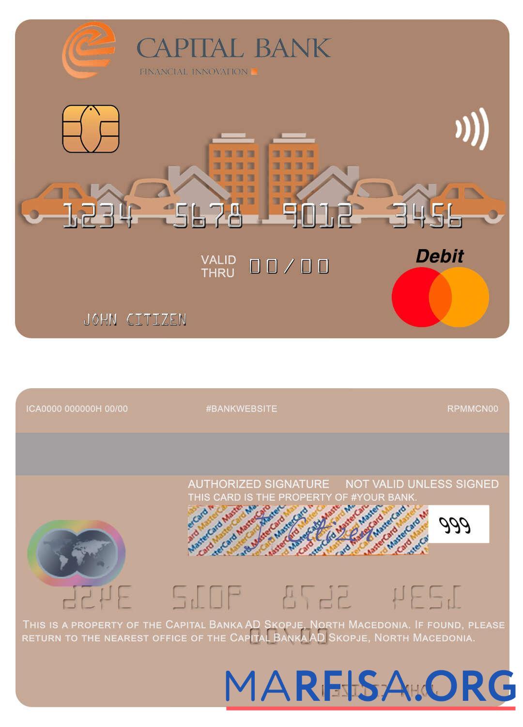 Северная Македония Capital Banka AD Skopje mastercard дизайн