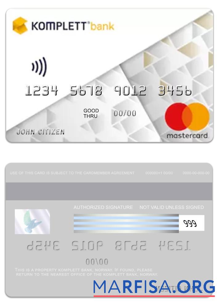 Норвегия Komplett Банковский mastercard предпросмотр