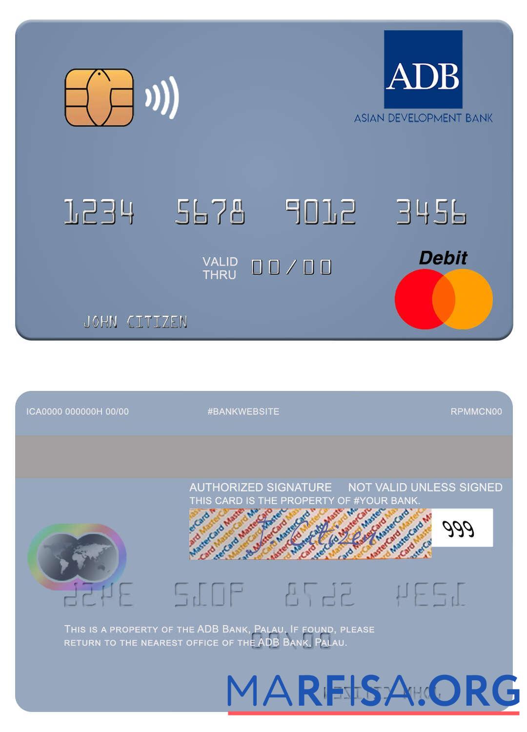 Палау ADB Банковский mastercard предпросмотр