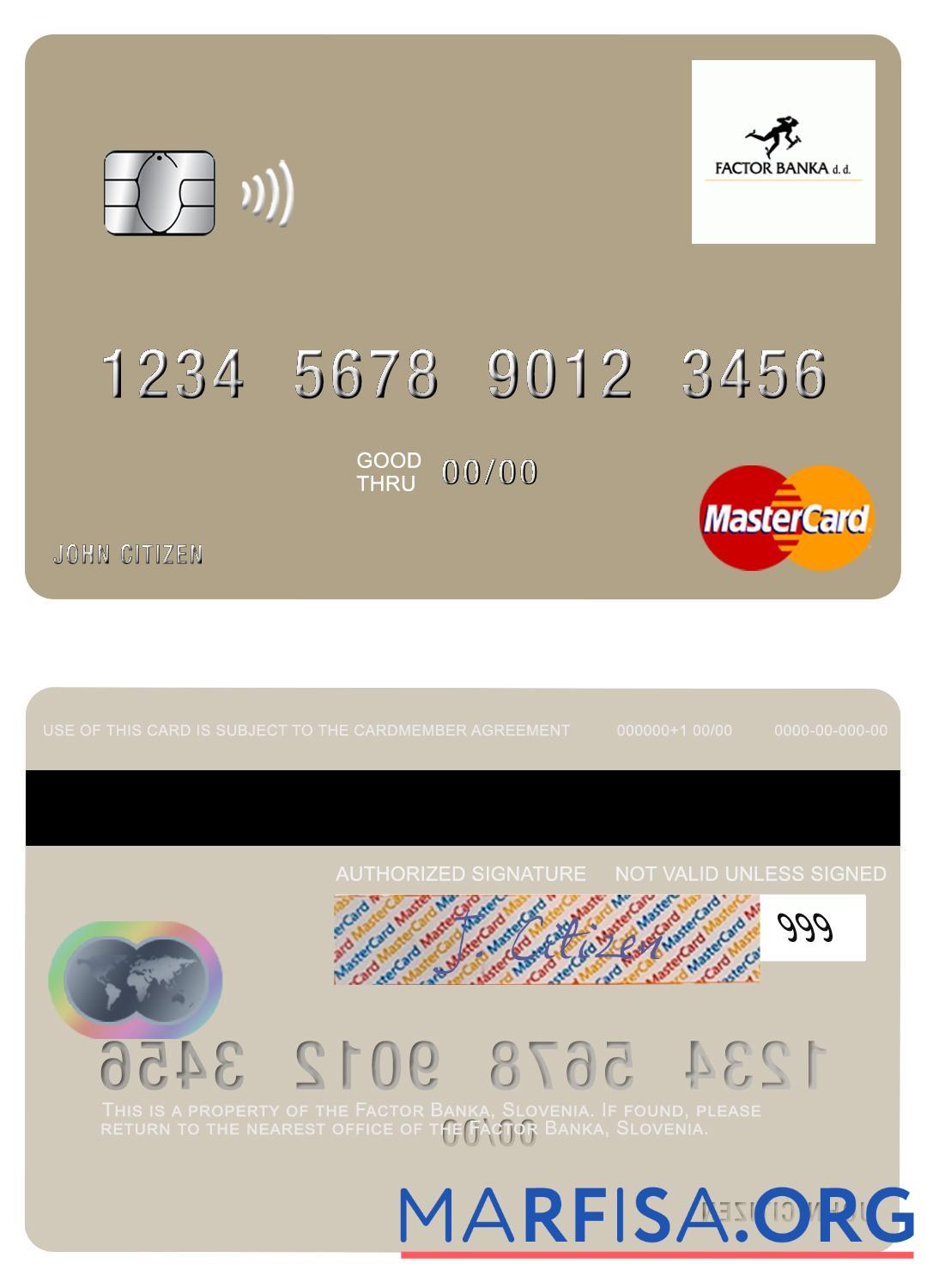 Словения Factor banka mastercard предпросмотр