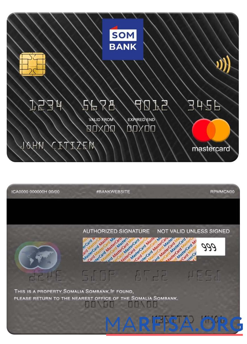 Сомали Sombank mastercard предпросмотр