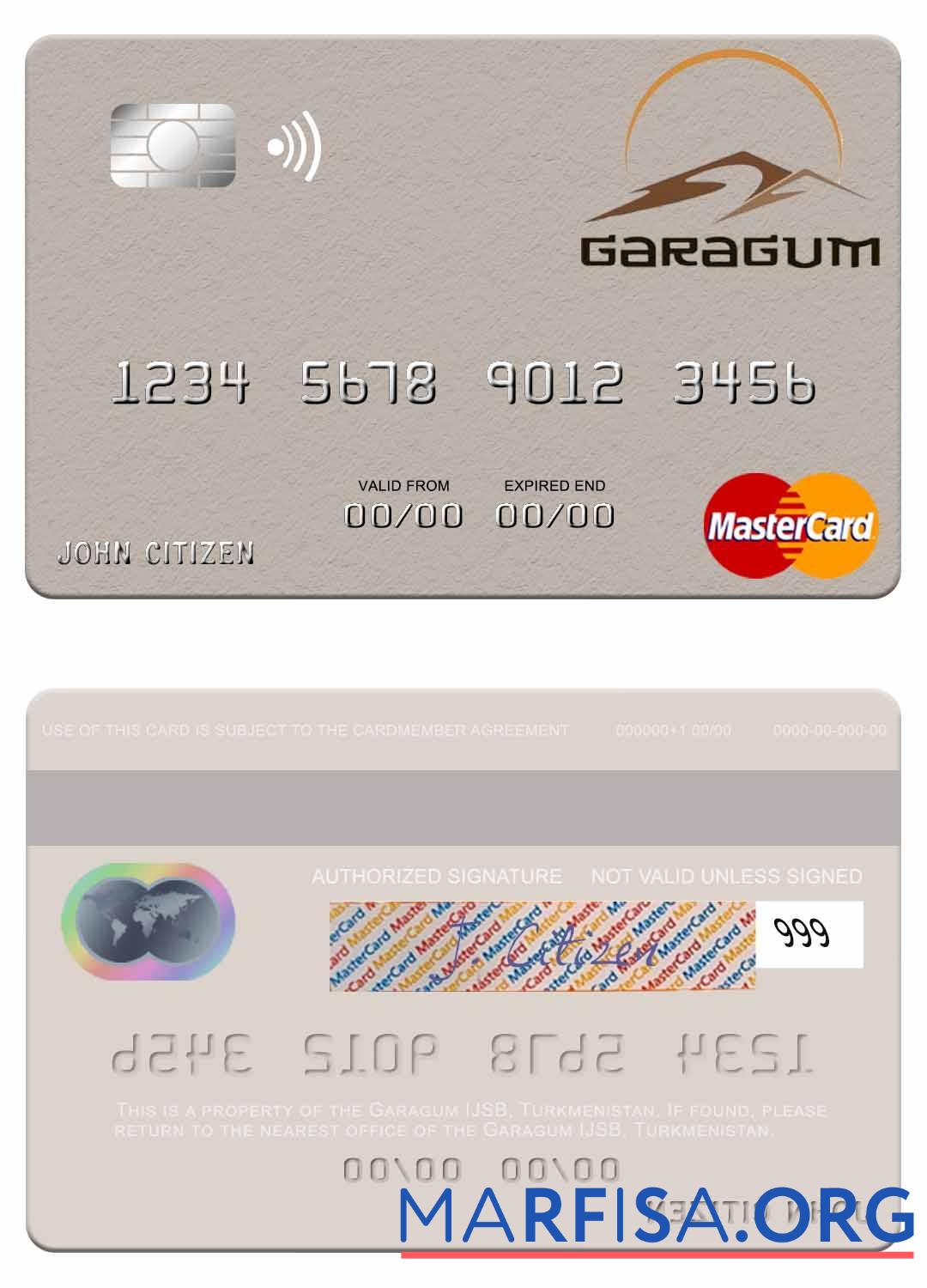 Туркменистан Garagum IJSB mastercard предпросмотр