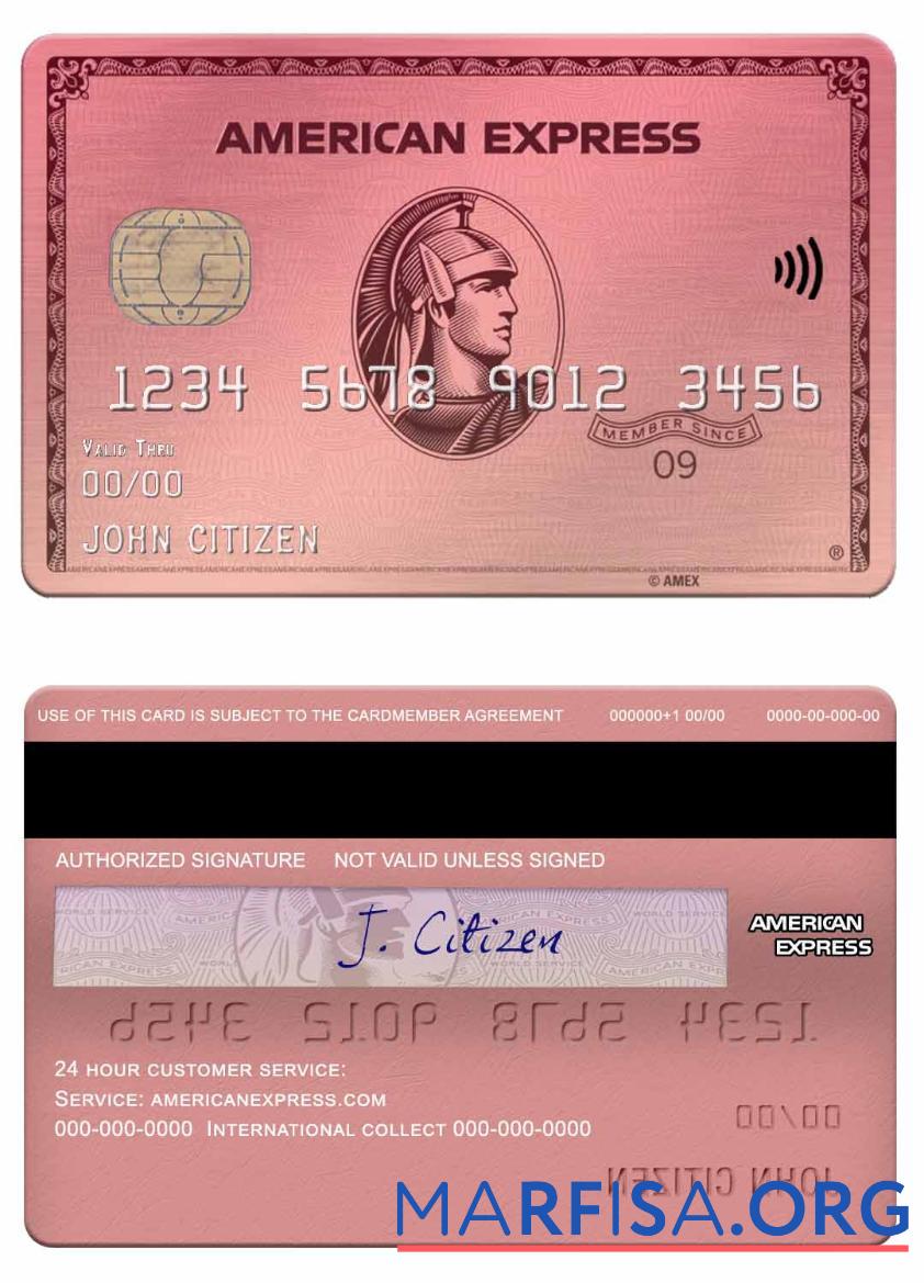 США Capital One Банковский amex rose gold Карта макет