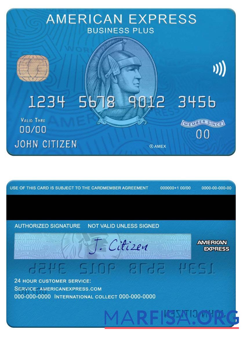 США Citizens Банковский amex синий Бизнес plus Карта предпросмотр