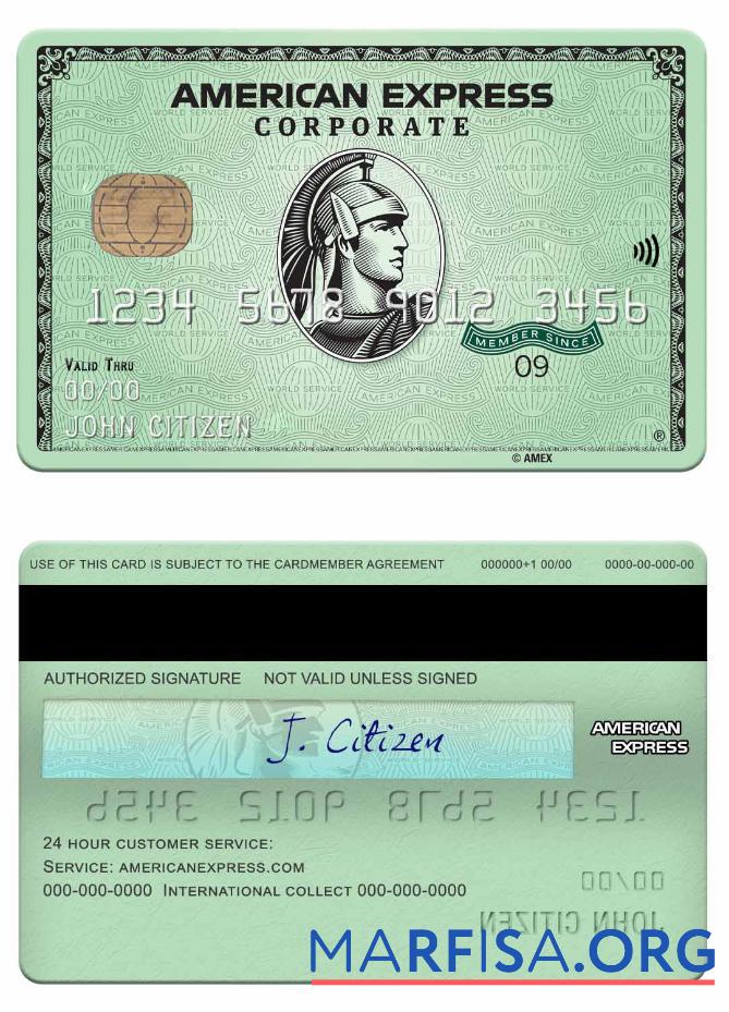 США State Street Corporation Банковский amex зелёный corporate Карта предпросмотр