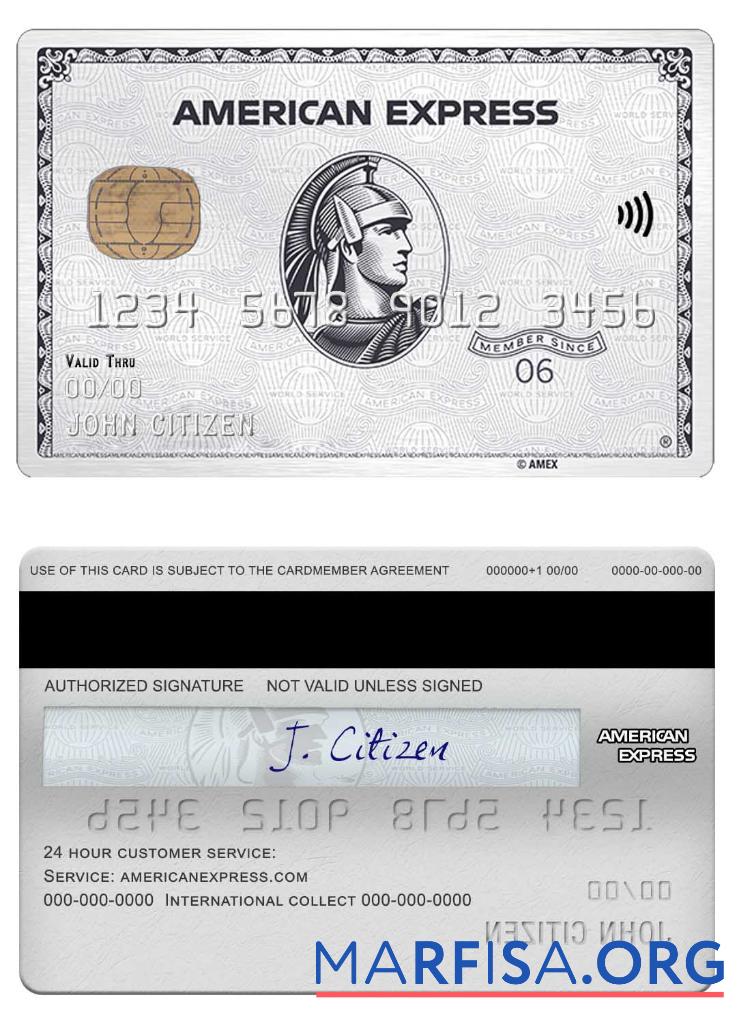 США Sutton Банковский amex platinum Карта образец