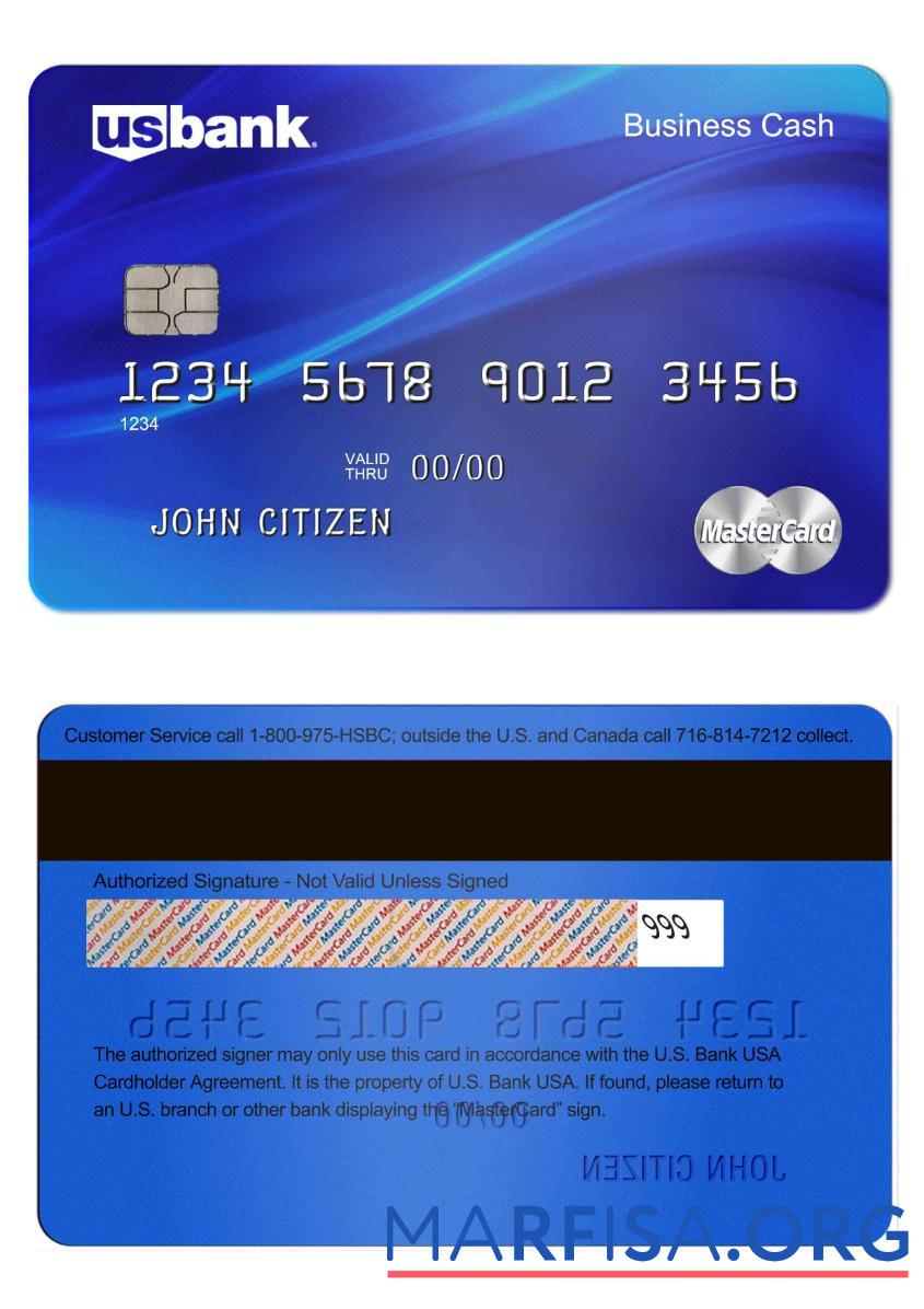 Высокое Качество США U.S. Банковский Mastercard Карта Шаблон