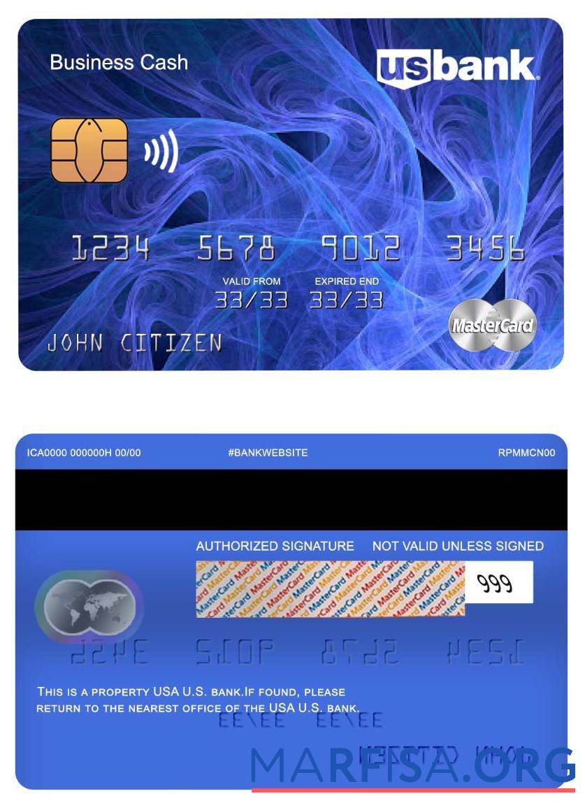 США U.S. Банковский mastercard предпросмотр