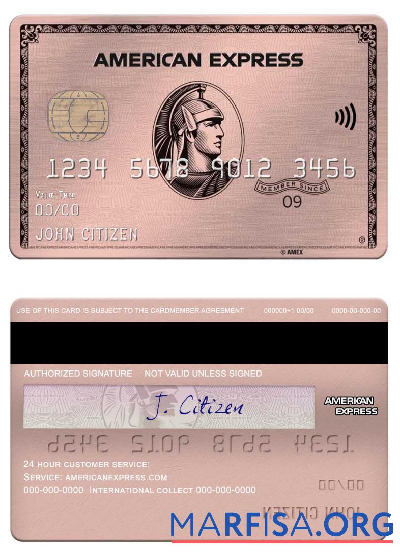 США университет of Southern Indiana Банковский Amex rose gold Металл Карта образец