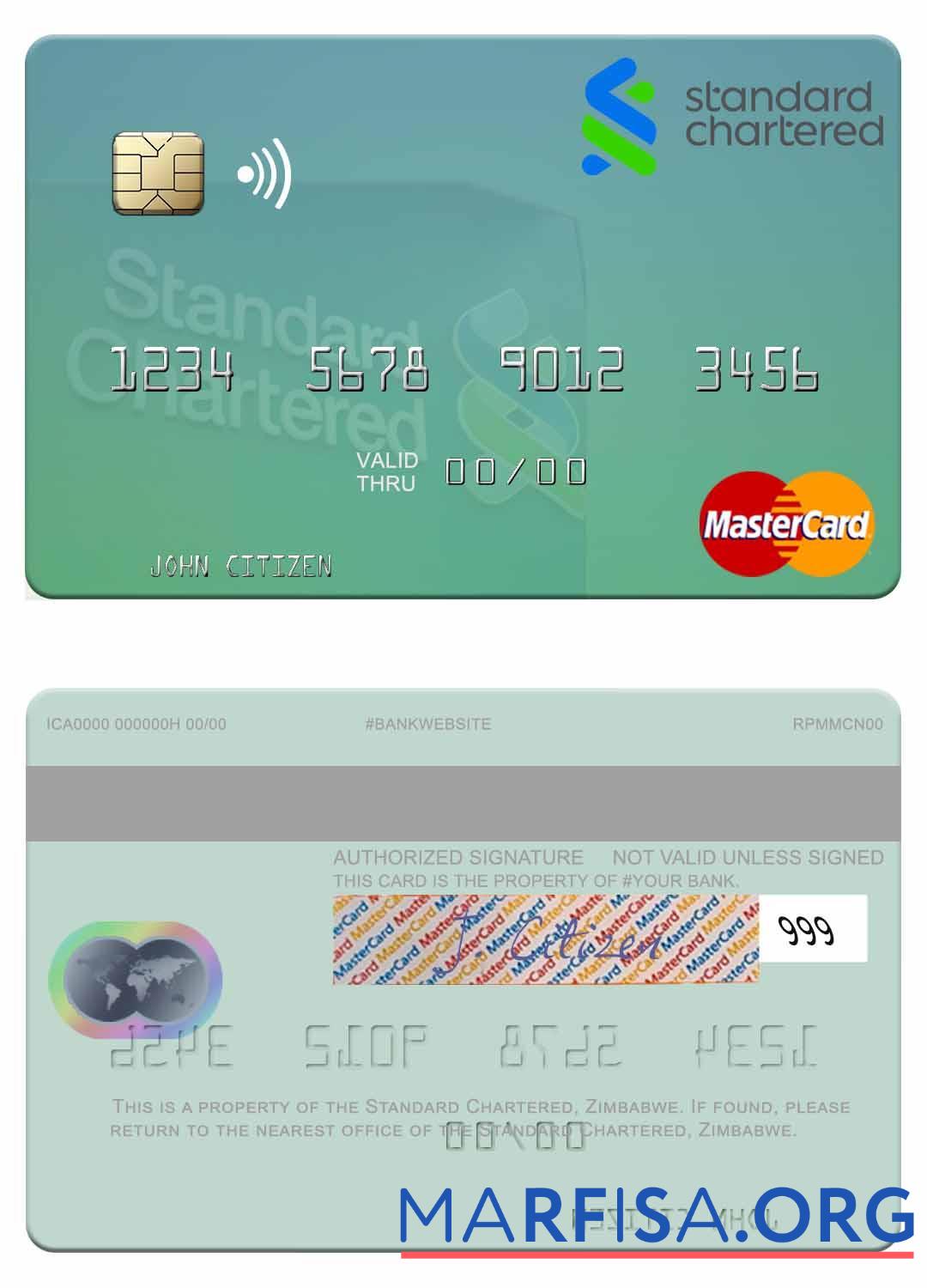 Зимбабве стандартный Chartered mastercard предпросмотр
