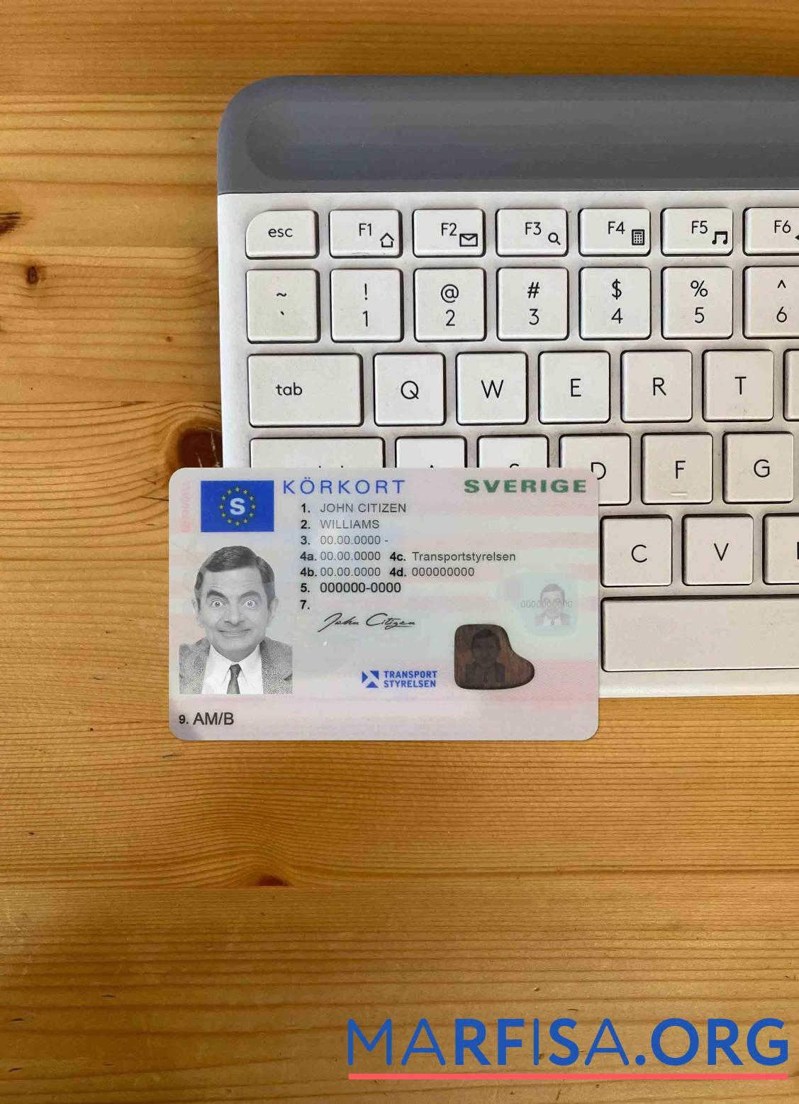 Швеция Водительское удостоверение licence (2016 Настоящий) фотообраз Лицевая сторона макет