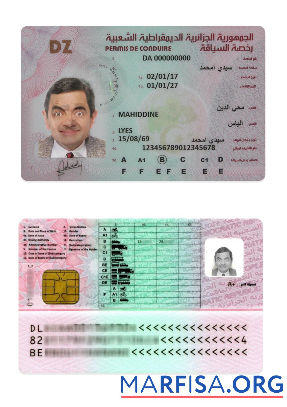 Algerien Führerschein Probe