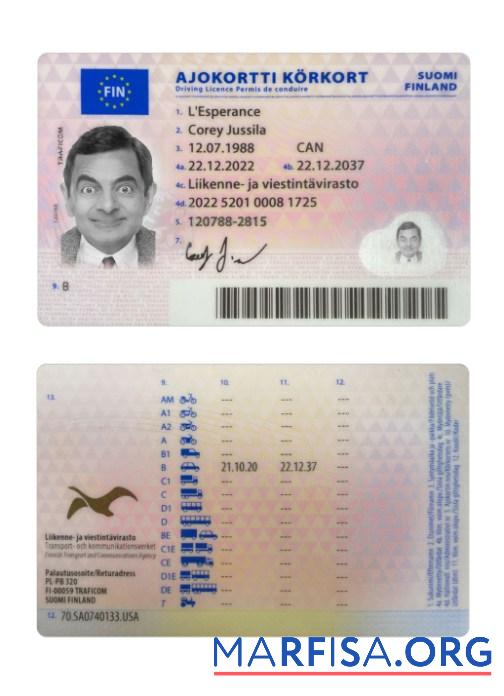 Finnland Führerschein 2022 Gegenwärtig Probe