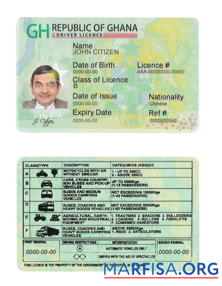 Ghana Führerschein Mockup