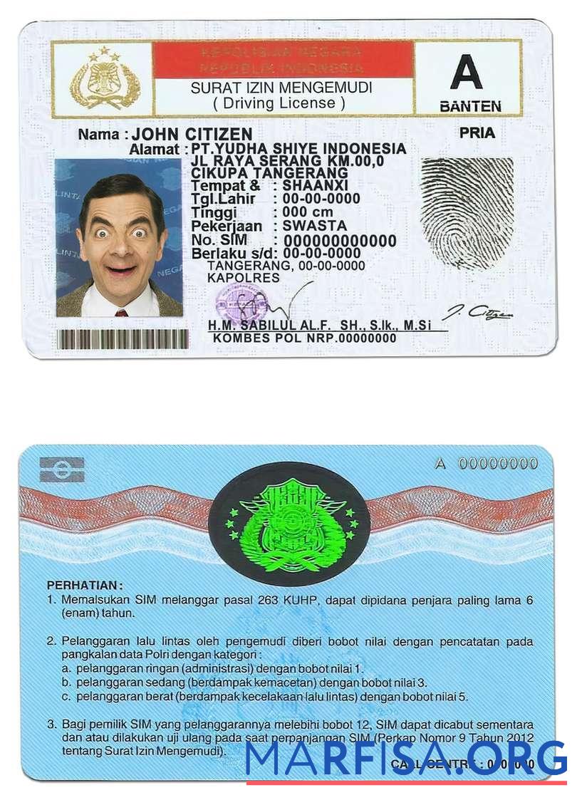 Indonesien Führerschein Vorschau