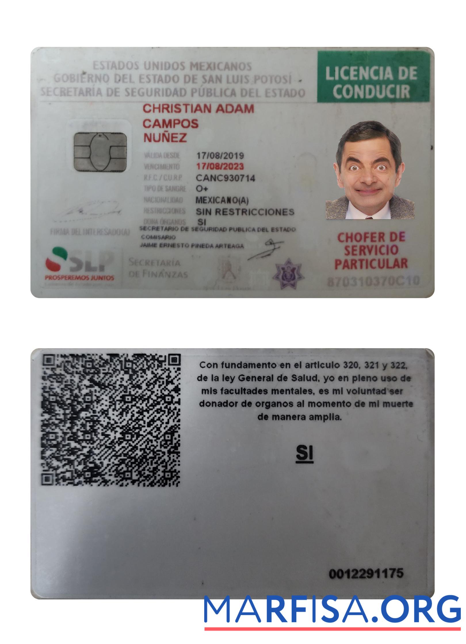 Mexiko Führerschein 2019 Gegenwärtig Vorschau