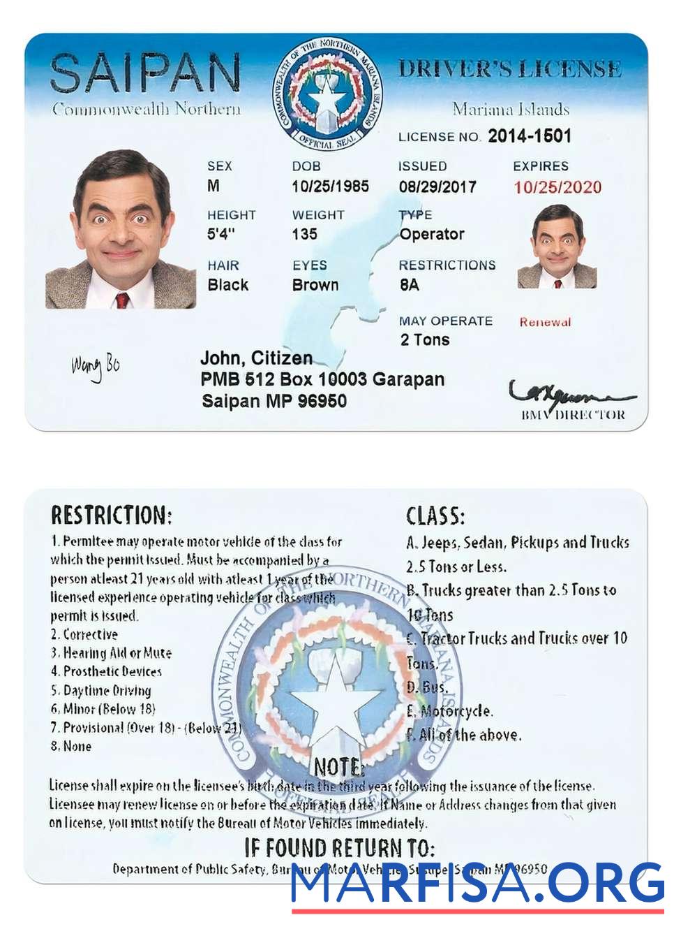 Northern Mariana Islands Saipan Führerschein Vorschau
