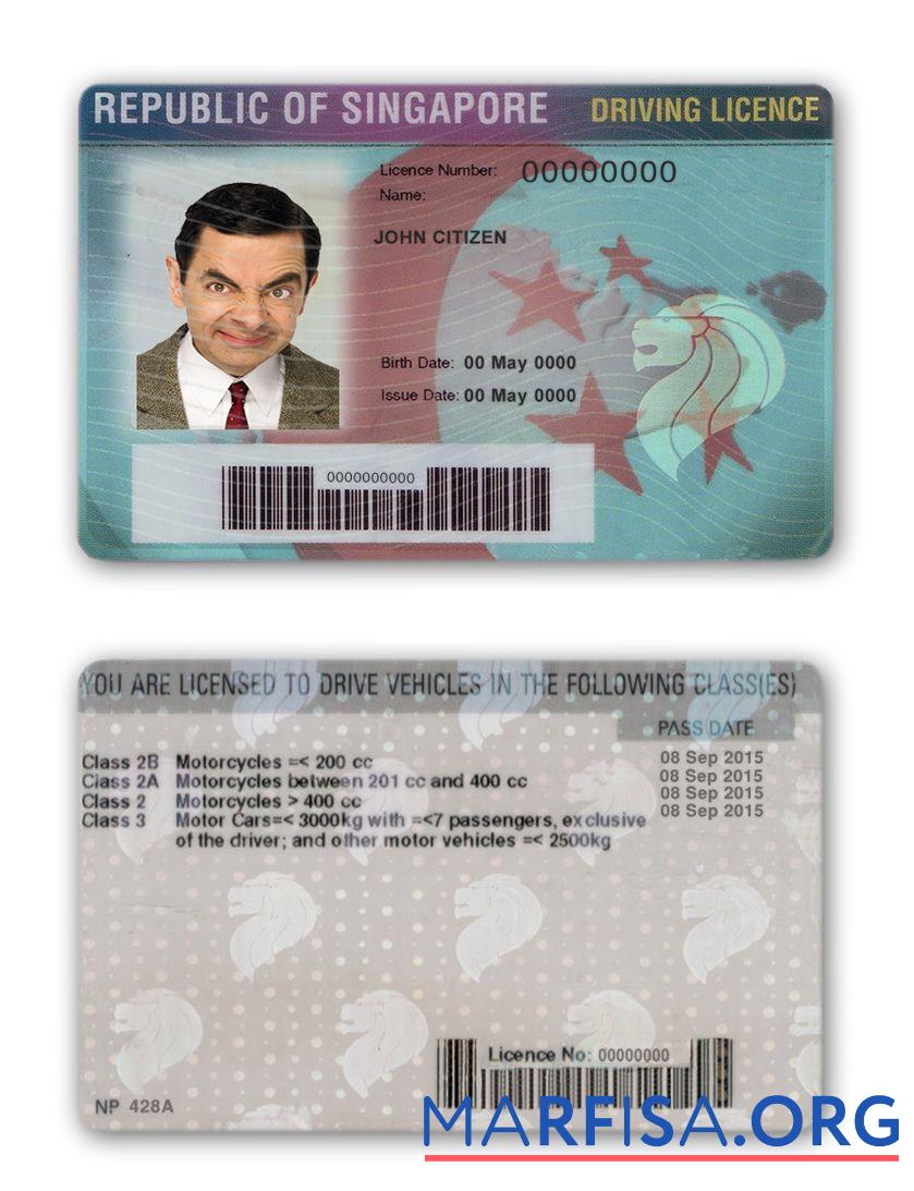 Singapur Führerschein Probe