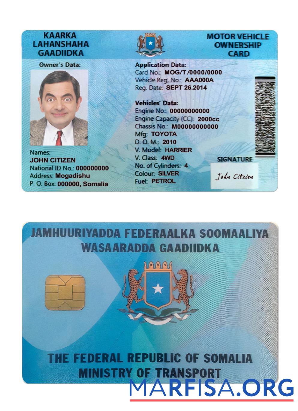 Somalia Führerschein Probe