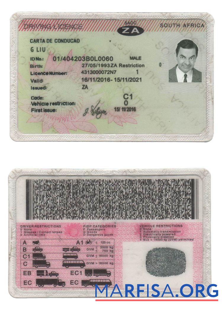 Südafrika Führerschein Vorschau