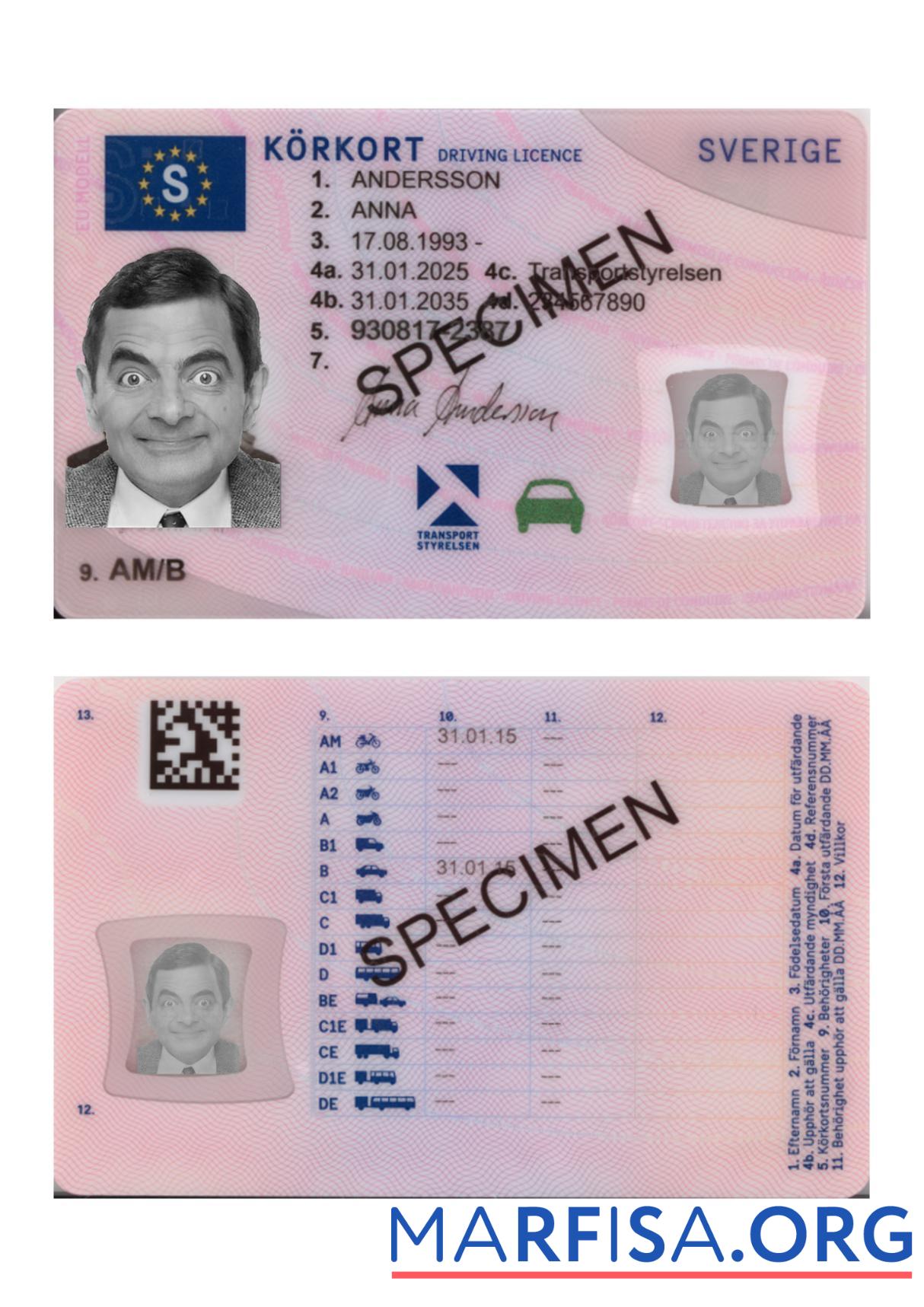 Schweden Führerschein 2025 Gegenwärtig Design