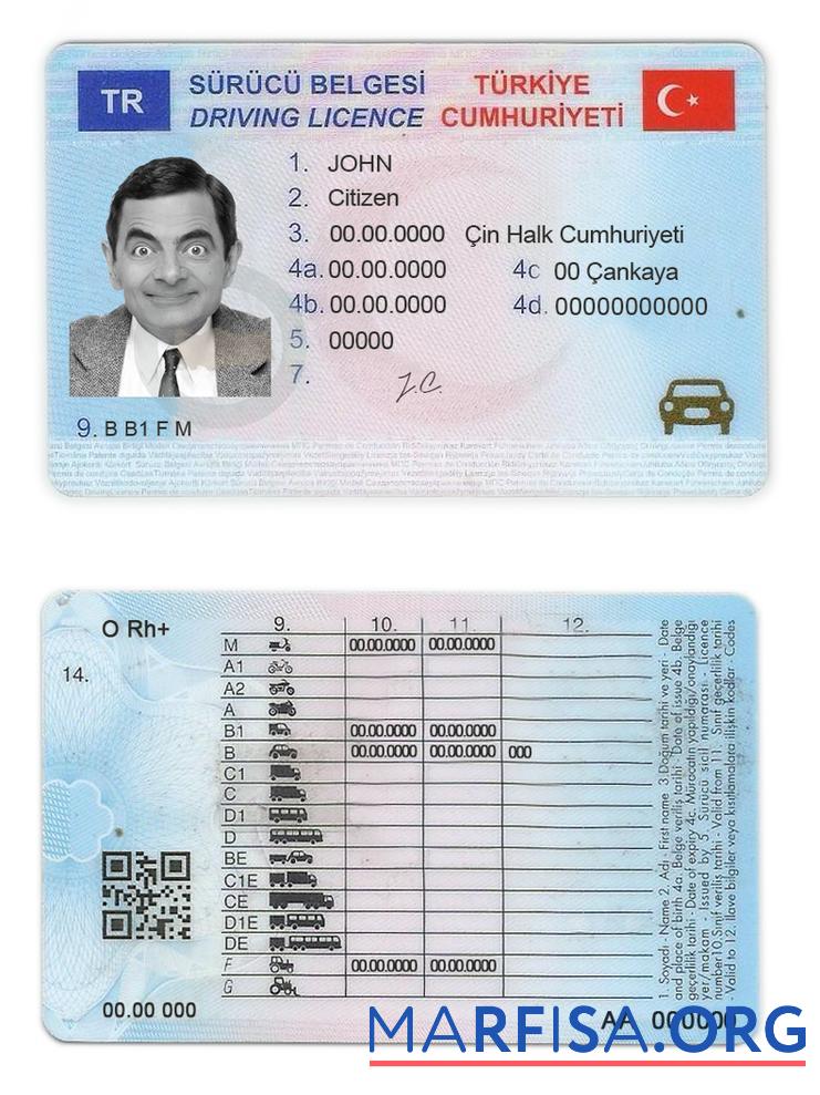 Türkei Führerschein Design