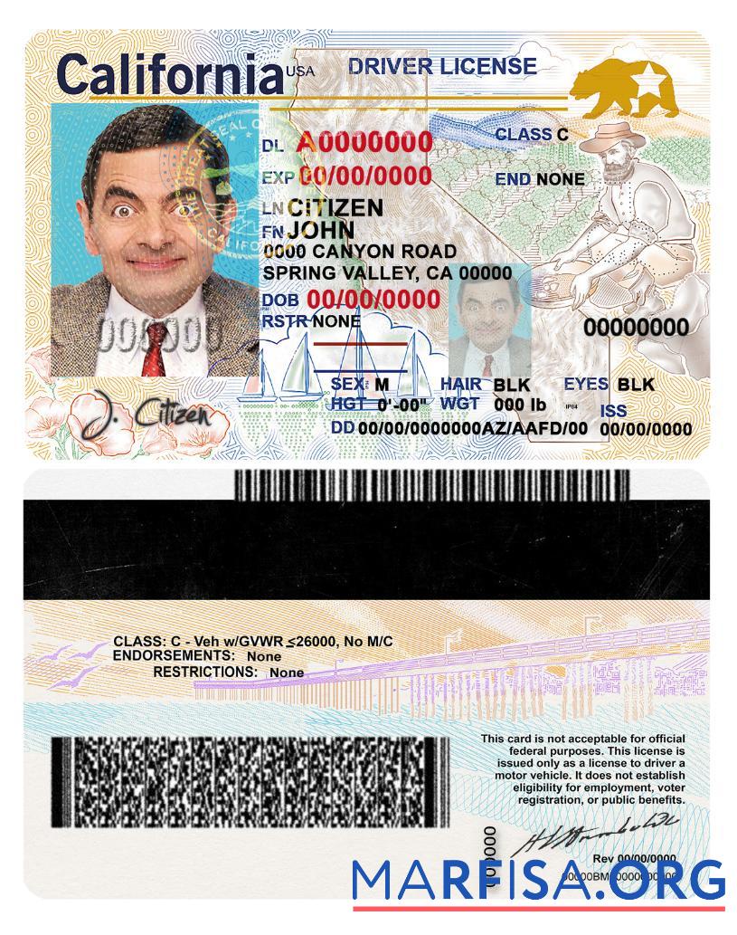 USA California DL (2018, January ΓÇô Gegenwärtig) Design