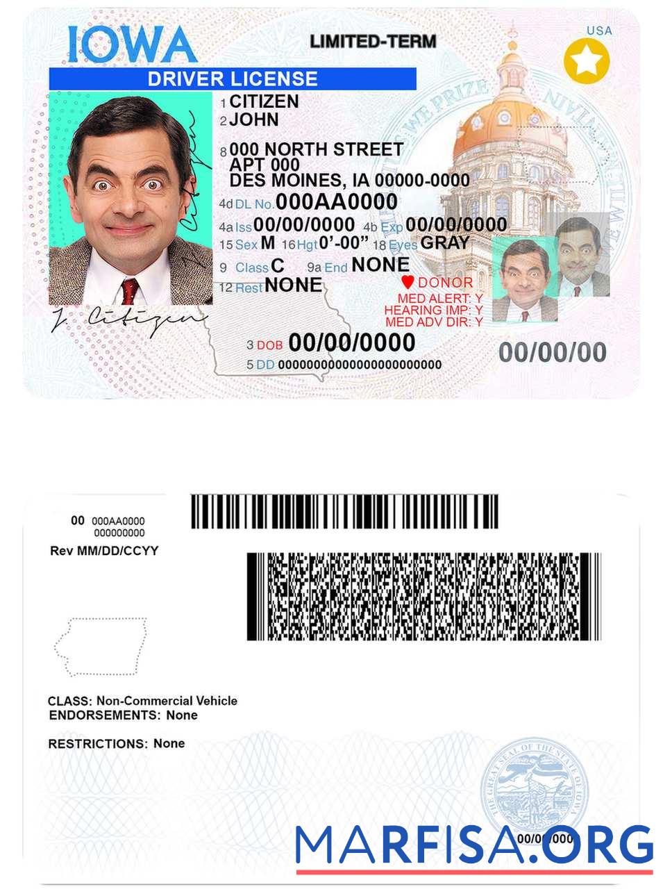 USA Iowa Führerschein Probe