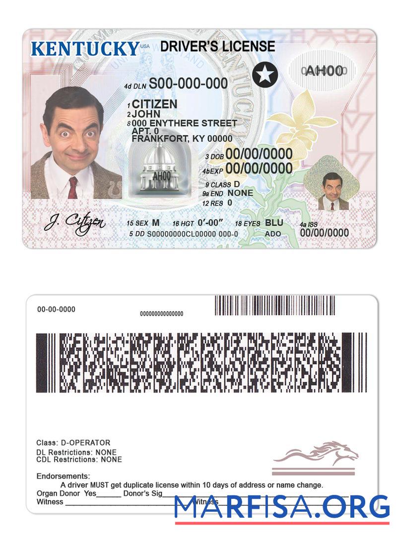 USA Kentucky Führerschein Probe