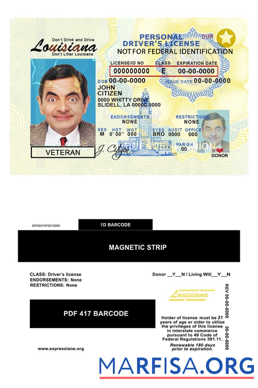USA Louisiana Führerschein Vorschau