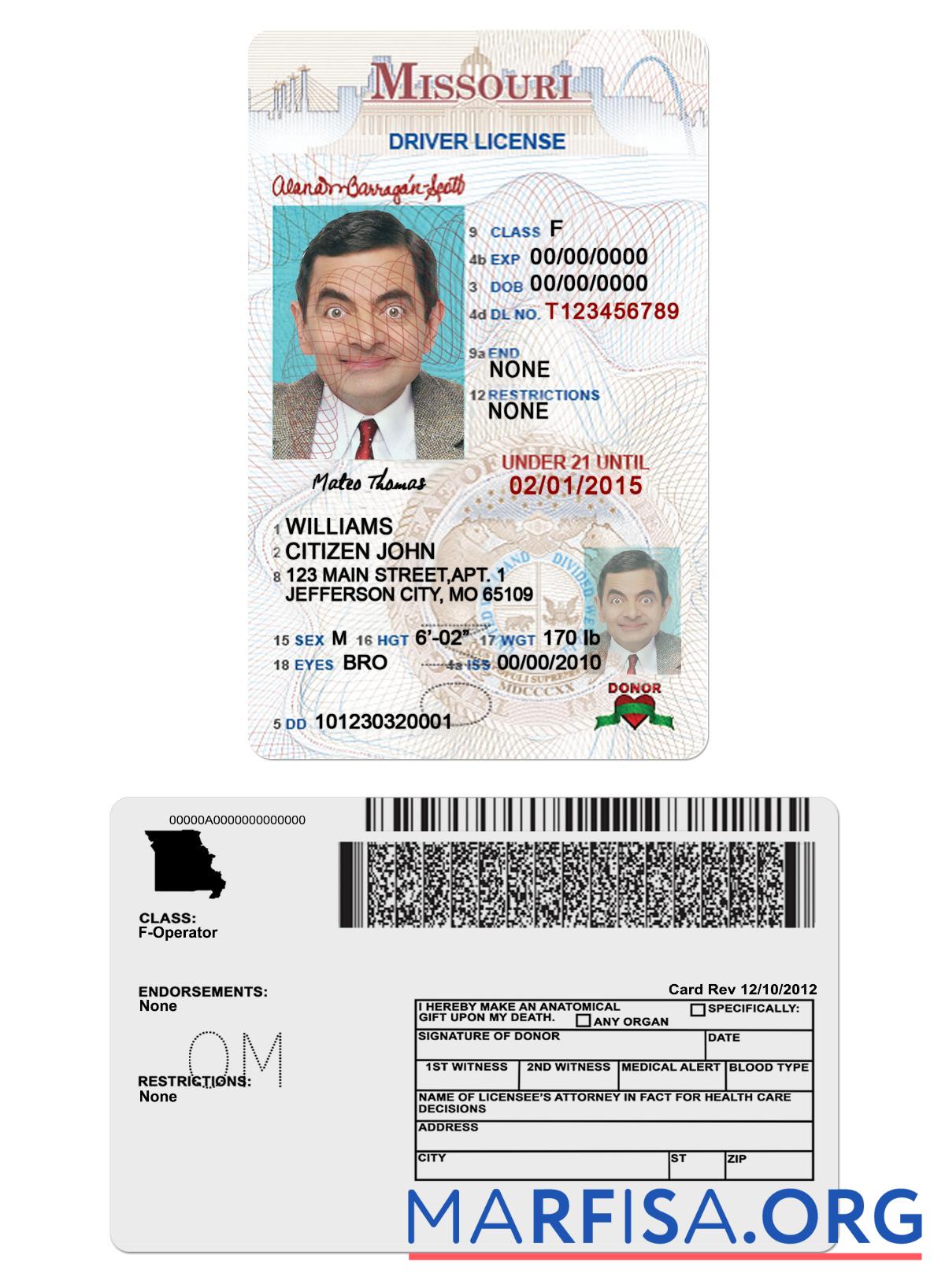 USA Missouri Führerschein under 21 Vorschau