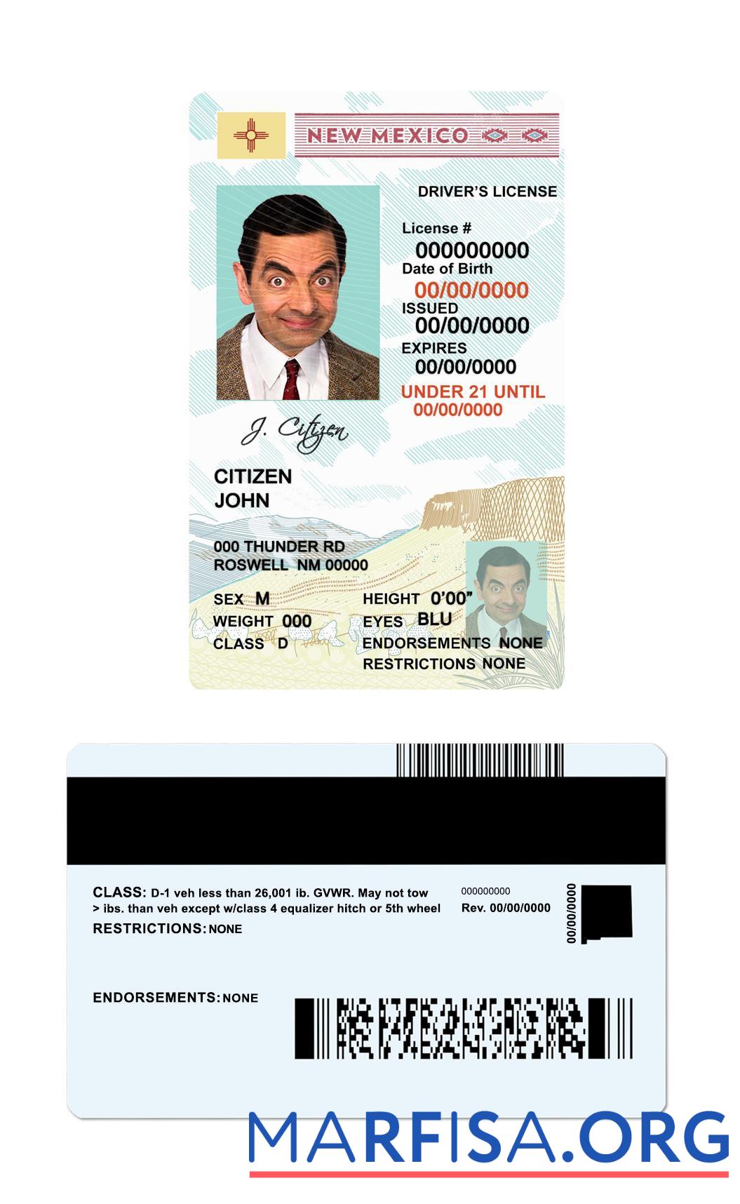 USA Neu Mexiko dl under 21 Mockup
