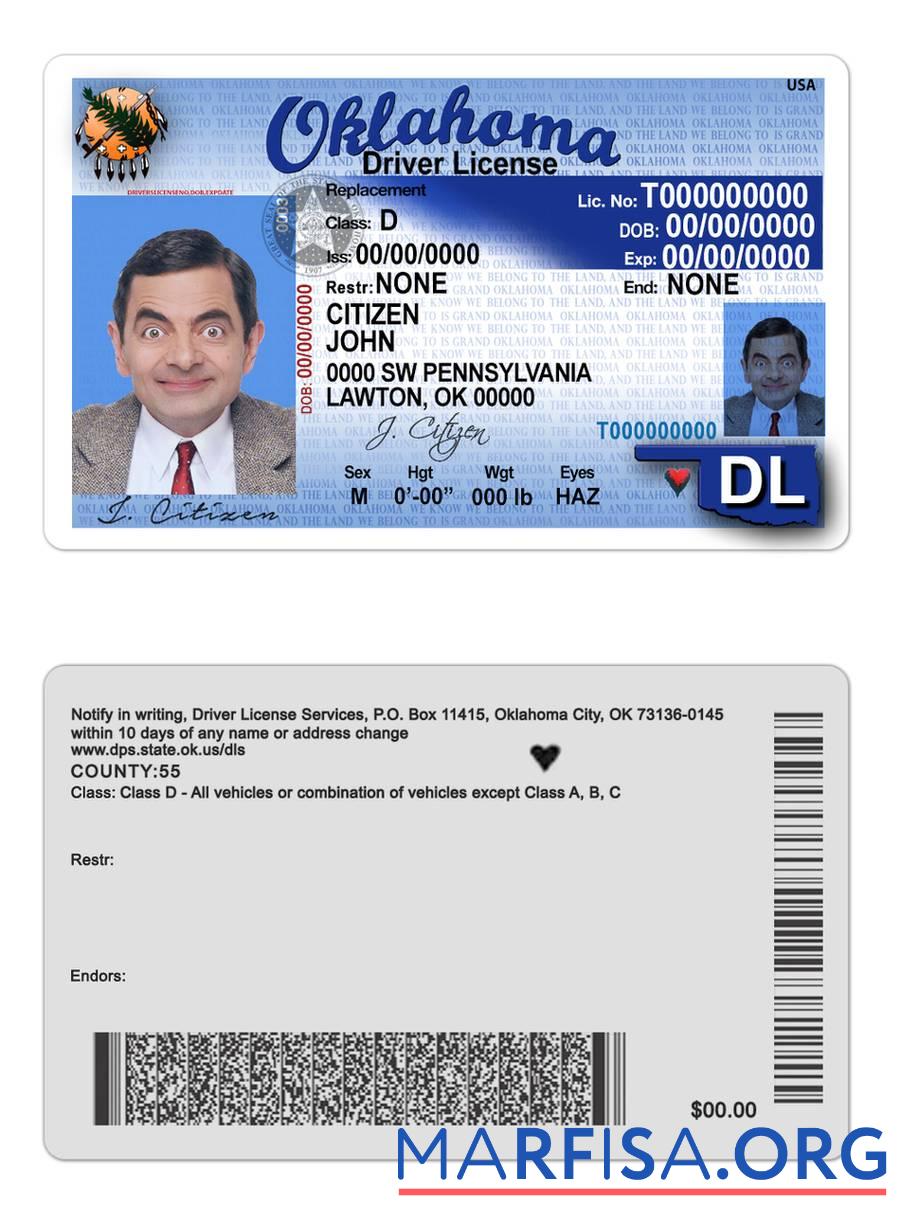 USA Oklahoma Führerschein Probe
