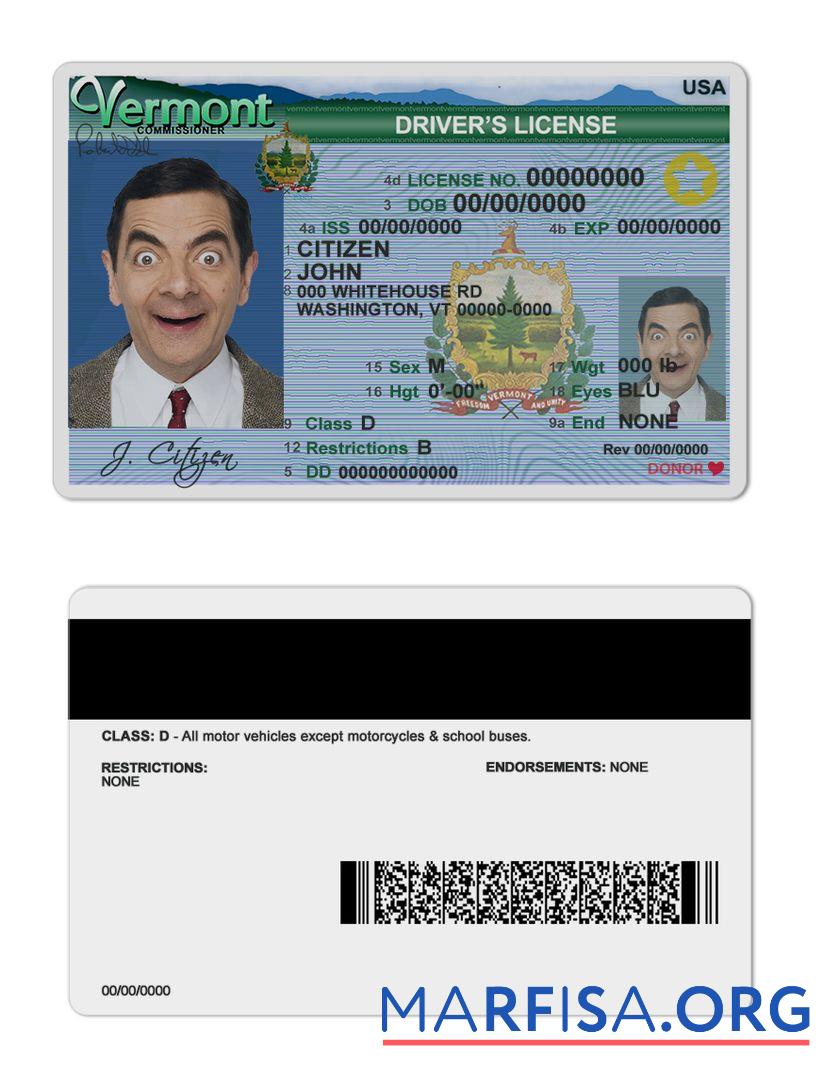 USA Vermont DL (2004 2019) Design