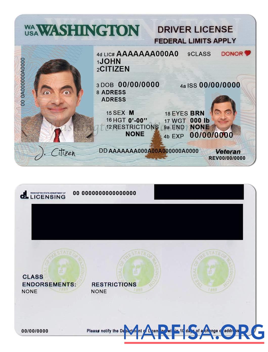 USA Washington Führerschein (2018 ΓÇô Gegenwärtig) Vorschau