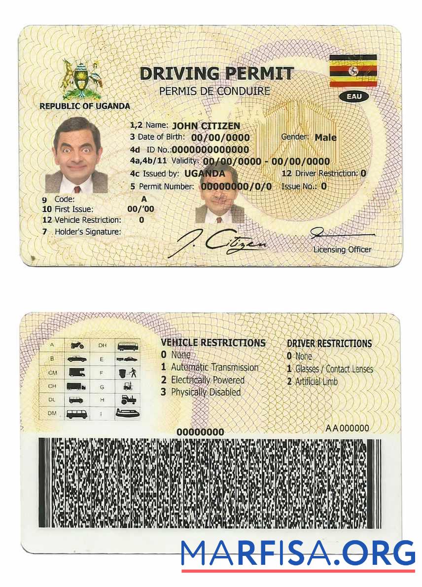 Uganda Führerschein Probe