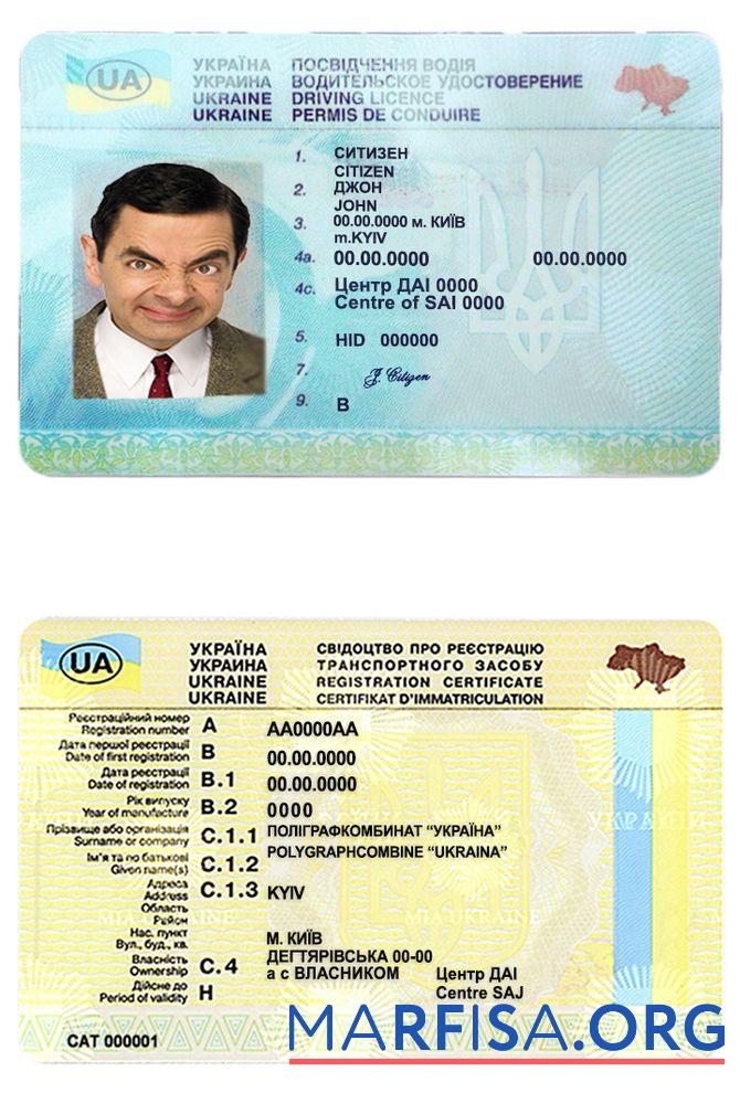 Ukraine Führerschein Design