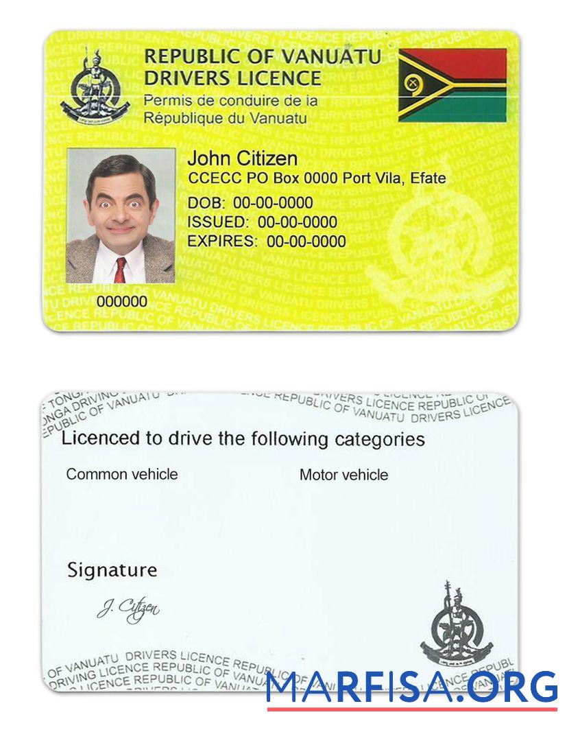 Vanuatu Führerschein Probe