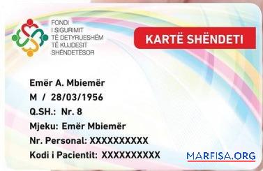Albanien Mandatory Gesundheit care Versicherung fund Gesundheit Karte Mockup
