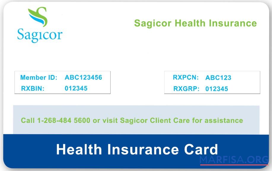 Antigua und Barbuda Sagicor Gesundheit Versicherung Karte Vorschau