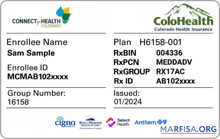 Colorado Gesundheit Versicherung Karte Design