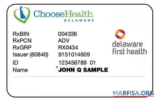 Delaware Gesundheit Versicherung Karte Design