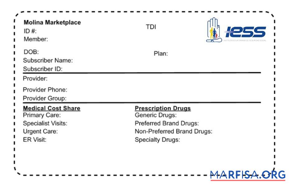 Ecuador Gesundheit Versicherung Karte Mockup